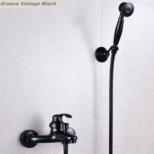 Greece Vintage Black kádtöltő csaptelep